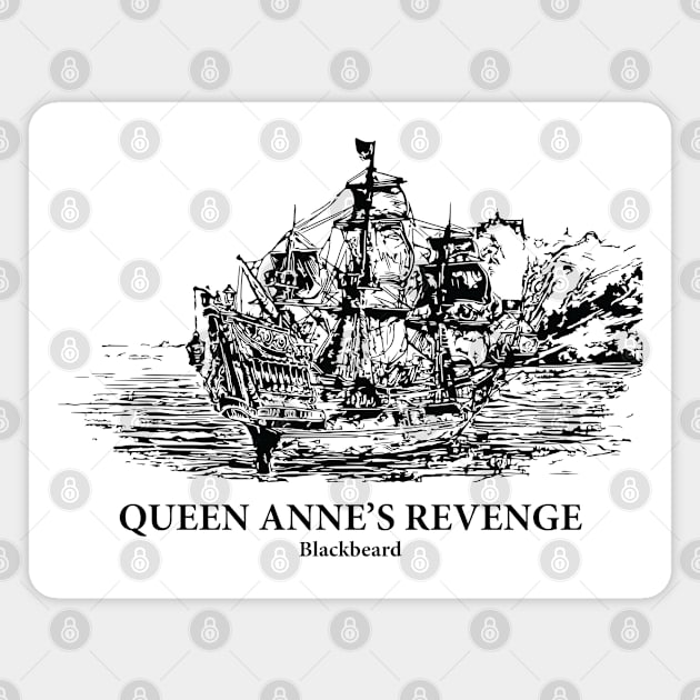 Queen Anne's Revenge - Blackbeard Magnet by Lakeric